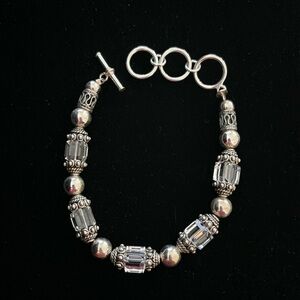 Silpada Sterling Silver and Swarovski Crystal Bracelet
